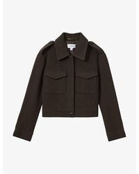 【海外限定】REISSジャケット☆Viola Cropped Velvet Jacket in REISS Viola Velvet Cropped Jacket | Bloomingdale's
