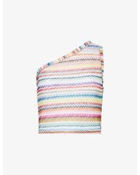 Missoni - Asymmetric Zig-Zag Knitted Top - Lyst