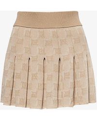 MISBHV - Monogram-pattern Pleated Knitted Mini Skirt - Lyst