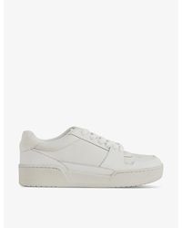 Reiss - Frankie Perforated Leather Low-top Trainers - Lyst