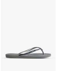 Havaianas - Slim Glitter Ii Rubber Flip Flops - Lyst