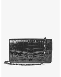 Aspinal of London - Mayfair 2 Croc-effect Leather Clutch Bag - Lyst