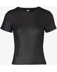 PAIGE - Lor Metallic Slim-fit Woven T-shirt - Lyst