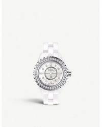 Chanel - H2572 J12 29mm Diamonds High-tech Ceramic, Mother-of-pearl And Diamond Watch - Lyst