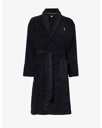 Paul Smith - Signature Logo-embroidered Cotton-towelling Dressing Gown - Lyst