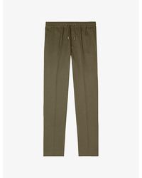 The Kooples - Elasticated-Waist Straight-Leg Cotton Trousers - Lyst