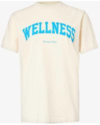 Sporty & Rich - Wellness Brand-print Cotton-jersey T-shirt - Lyst