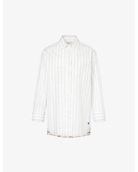 Weekend by Maxmara - Corolla Striped Cotton-poplin Shirt - Lyst