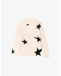 Zadig & Voltaire - Mirkaz Star-Motif Cashmere Cardigan - Lyst