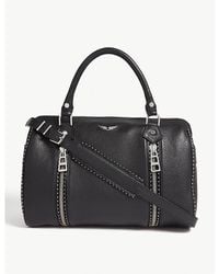 Zadig & Voltaire - Sunny Studded Leather Bowling Bag - Lyst