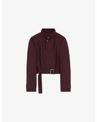 Loewe - Belted-Hem Cotton-Blend Jacket - Lyst