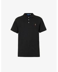 Polo Ralph Lauren - Short-Sleeved Logo-Embroidered Custom Slim-Fit Cotton-Jersey Polo Shirt - Lyst