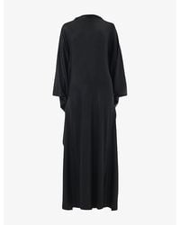 eem - Silhouette-Effect Fitted Woven Kaftan Dress - Lyst