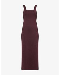 KHAITE - Dixi Square-Neck Knitted Maxi Dress - Lyst