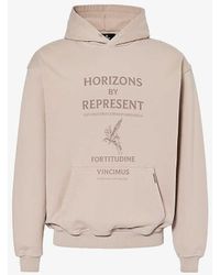Represent - Horizon Graphic-print Cotton-jersey Hoody X - Lyst