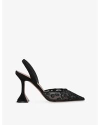 AMINA MUADDI - Holli Slingback 95 Mesh Heeled Courts - Lyst