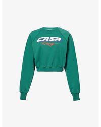 Casablanca - Racing Graphic-print Organic Cotton-jersey Sweatshirt - Lyst