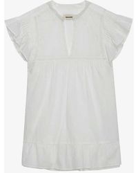 Zadig & Voltaire - Tiza Frilled-sleeve Satin Blouse - Lyst