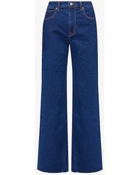 SLVRLAKE Denim - Grace Straight-leg High-rise Stretch-denim Jeans - Lyst