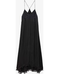 Filippa K - Frill-trim Woven Maxi Dress - Lyst