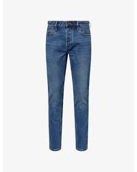 Emporio Armani - J45 Slim-Fit Low-Rise Denim Jeans - Lyst