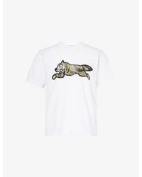 ICECREAM - Tiger Stripe Running Dog Graphic Cotton-Jersey T-Shirt - Lyst