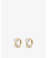 Monica Vinader - Riva 18Ct Recycled-Plated Vermeil Sterling- And 0.03Ct Diamond Stud Earrings - Lyst