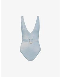 Zimmermann - Waverly Plunge-neck Swimsuit X - Lyst