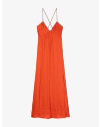 Zadig & Voltaire - Rayonne Split-Hem Woven Maxi Dress - Lyst