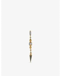 Kismet by Milka - Ornament 0.11Ct Diamond Drop Earring - Lyst