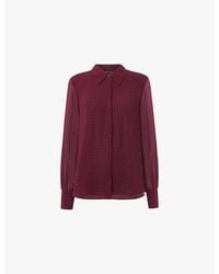 Whistles - Hot Fix Diamante-Embellished Woven Blouse - Lyst