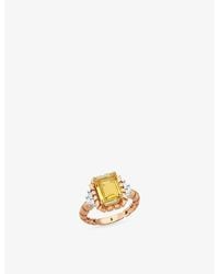 La Maison Du Couturier - Selda 14Ct Rose- Citrine And Diamond Ring - Lyst