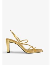 Sandro - Faye Strappy Leather Heeled Sandals - Lyst