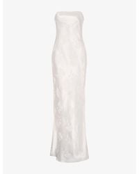 OMNES - Sicily Floral-Print Satin Maxi Dress - Lyst