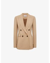 Reiss - Larsson Double-breasted Wool-blend Jacket - Lyst