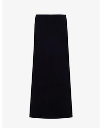 Maria McManus - Ribbed Split-hem Knitted Midi Skirt - Lyst