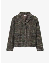 Nué Notes - Ernesto Checked Wool-blend Jacket - Lyst