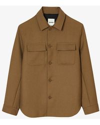 Sandro - Patch-pocket Relaxed-fit Woven Overshirt - Lyst