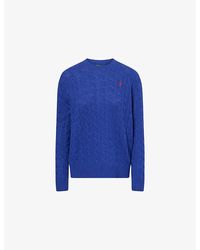 Polo Ralph Lauren - Cable-Knit Round-Neck Wool And Cashmere Jumper - Lyst