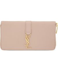 yves saint laurent cabas chyc tote bag large - Saint laurent Monogram Zip-around Wallet in Gold (fog) | Lyst