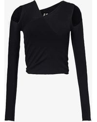 Rick Owens - Cut-out Long-sleeve Knitted Top - Lyst