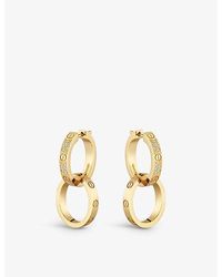 Cartier - Love 18ct Yellow-gold And 0.13ct Diamond Hoop Earrings - Lyst