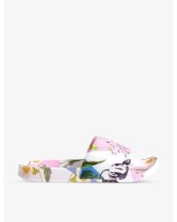 Ted Baker - Azzyla Floral-print Satin Sliders - Lyst