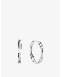 Monica Vinader - Signature Link Sterling- Medium Hoop Earrings - Lyst