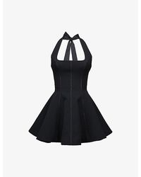 House Of Cb - Loulette Halterneck Stretch-Crepe Mini Dress - Lyst