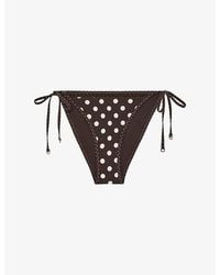 Reiss - Hennel Polka-Dot Bikini Bottoms - Lyst
