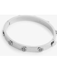 Tory Burch - Miller Crystal-embellished Stainless-steel Bracelet - Lyst
