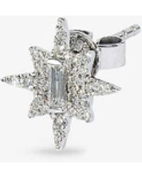 Roxanne First - Star 14ct White-gold And 0.23ct Diamond Single Stud Earring - Lyst