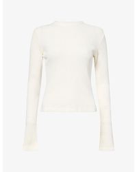 Citizens of Humanity - Pilar Waffle Crewneck Cotton-Jersey Top - Lyst