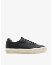 AllSaints - Klop Logo-Embossed Leather Low-Top Trainers - Lyst